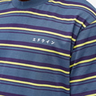 Edwin Men's Quarter Stripe T-Shirt in Blue/Purple/Yellow