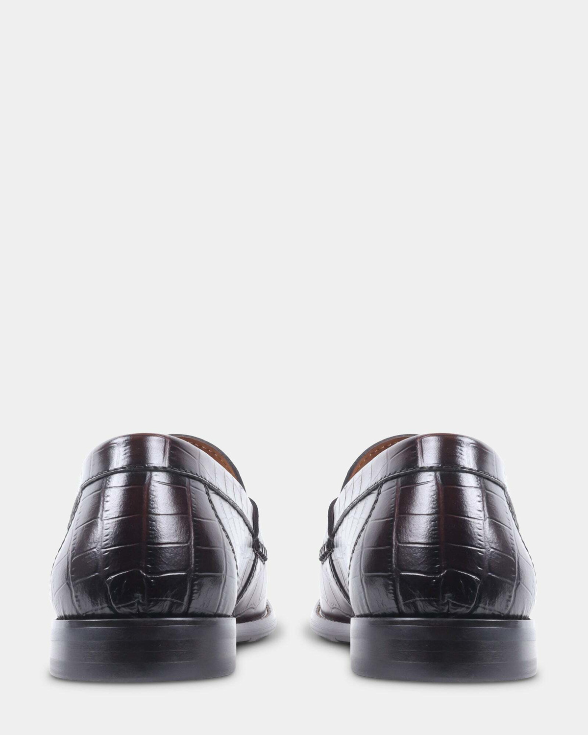 Steve Madden Murrayy Dress Shoes in Brown Croco