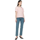 Burberry Pink Check Collar Polo