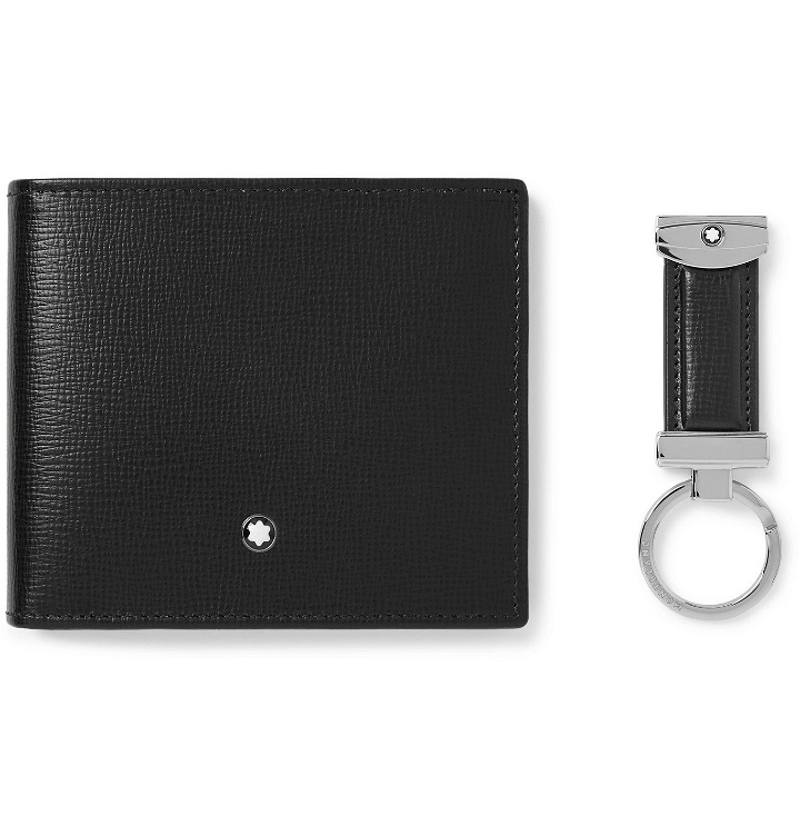 Photo: Montblanc - Full-Grain Leather Billfold Wallet and Key Fob Gift Set - Black