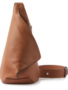 Loewe - Anton Logo-Debossed Full-Grain Leather Sling Backpack