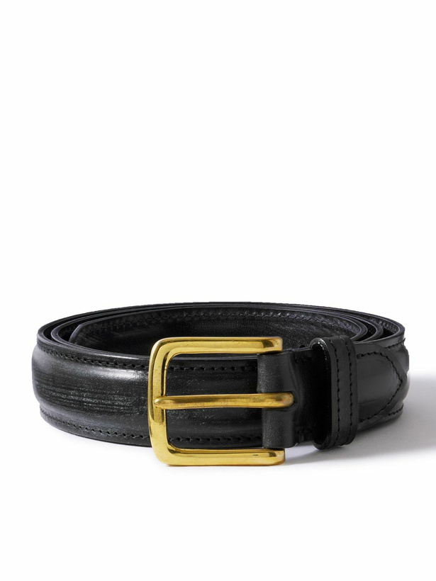 Photo: Drake's - 3cm Leather Belt - Black
