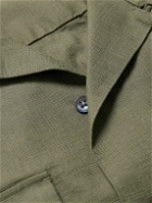 NN07 - Daniel 5634 Convertible-Collar Cotton-Blend Shirt - Green