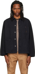 Nudie Jeans Black Howie Duck Canvas Chore Jacket