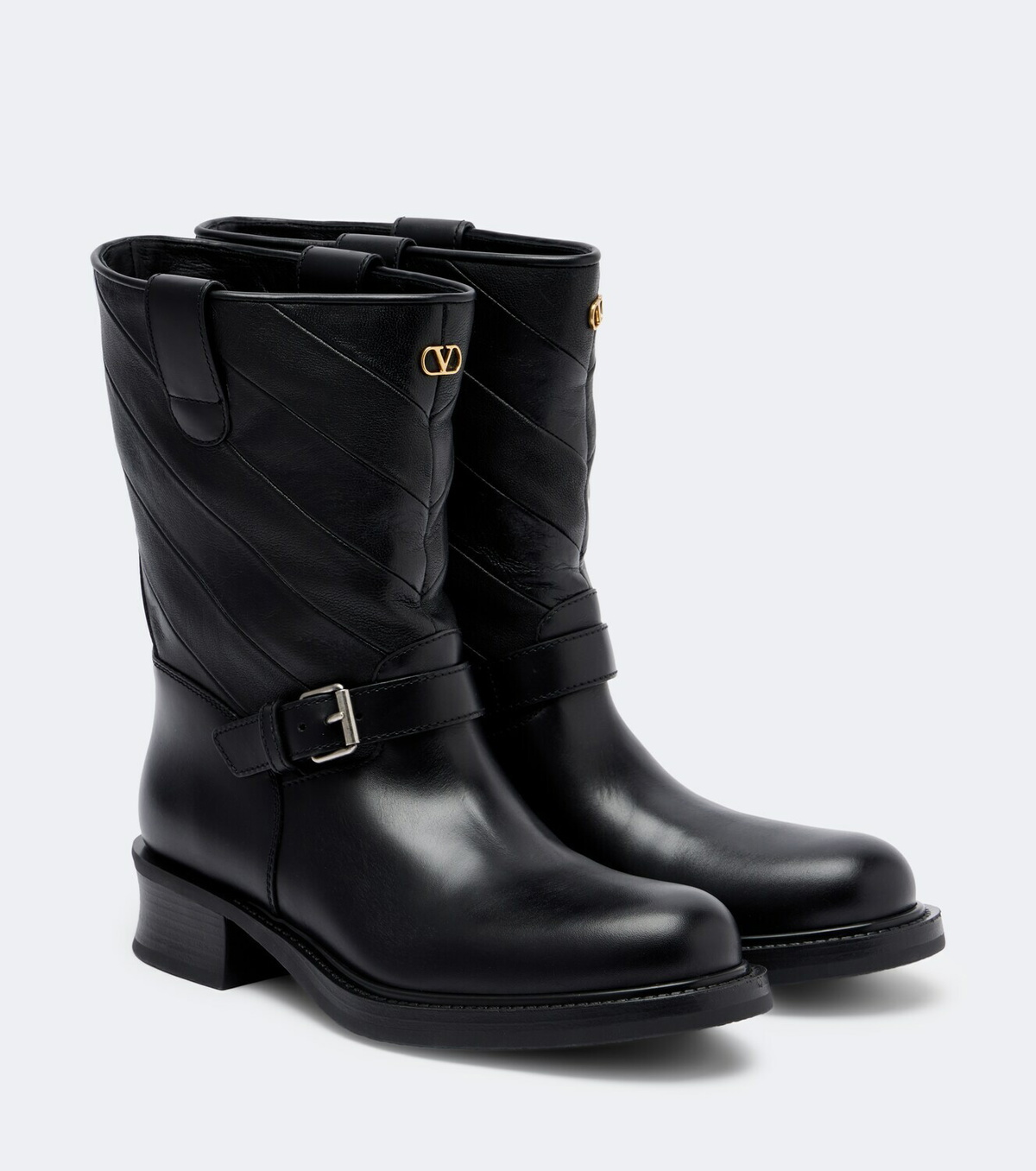Valentino Garavani VLogo leather biker boots