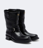 Valentino Garavani VLogo leather biker boots
