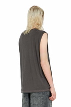 Diesel Sleeveless top in cotton with tonal graphic - T-Shirts Mens in Grey