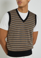 Lemaire Patterned V-neck Cotton-knit Vest Multicoloured 1