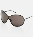 Alaïa Lettering Logo oversized sunglasses