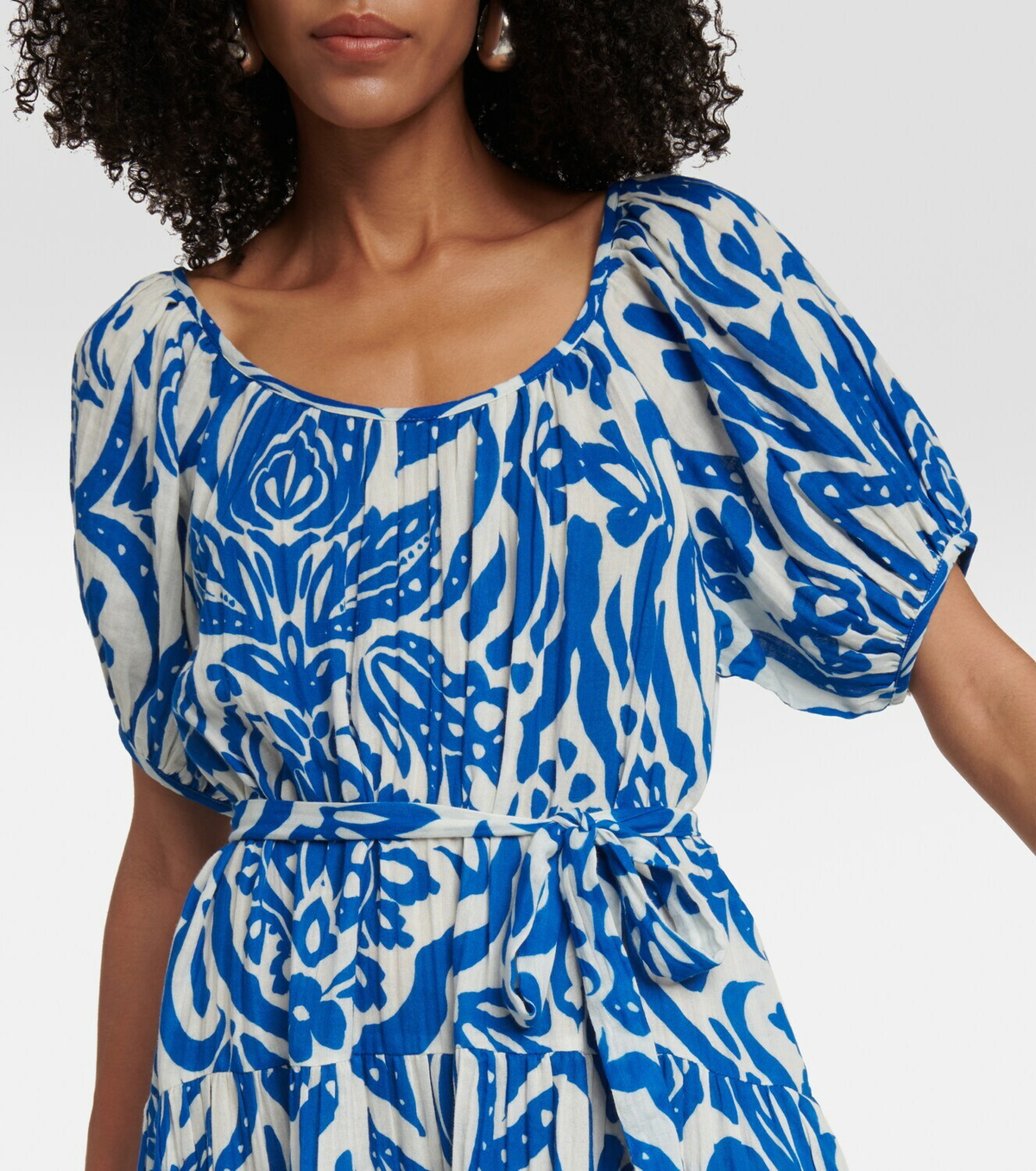 Velvet Madilyn printed cotton midi dress Velvet