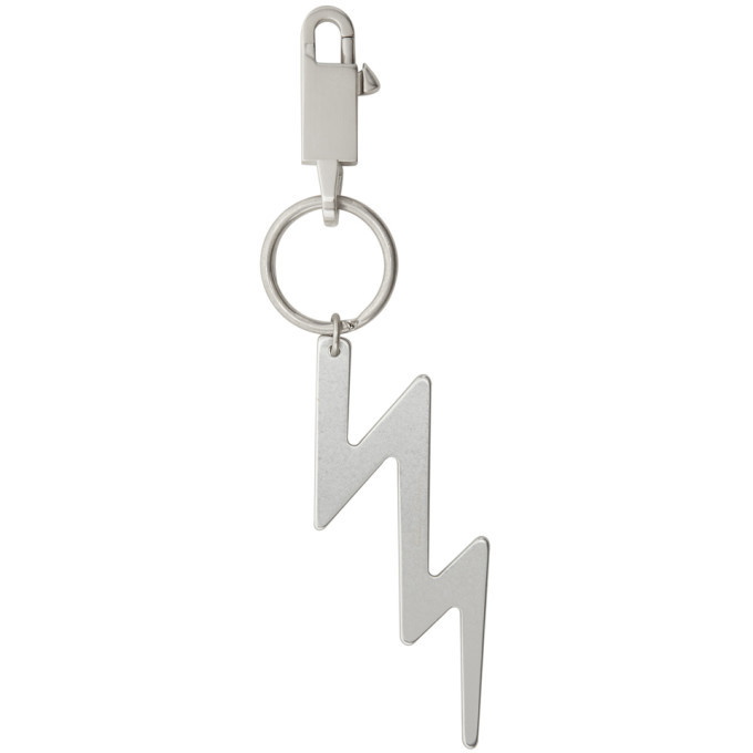 Photo: Rick Owens Silver Small Thunderbolt Keychain