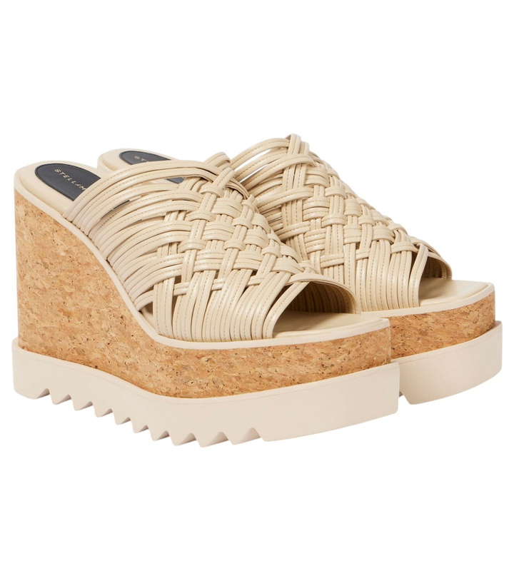 Photo: Stella McCartney Sneak-Elyse woven wedge sandals