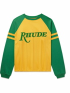 Rhude - São Paulo Striped Logo-Print Cotton-Jersey T-Shirt - Yellow