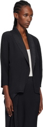 ISSEY MIYAKE Black Soft Fold Pleats Blazer
