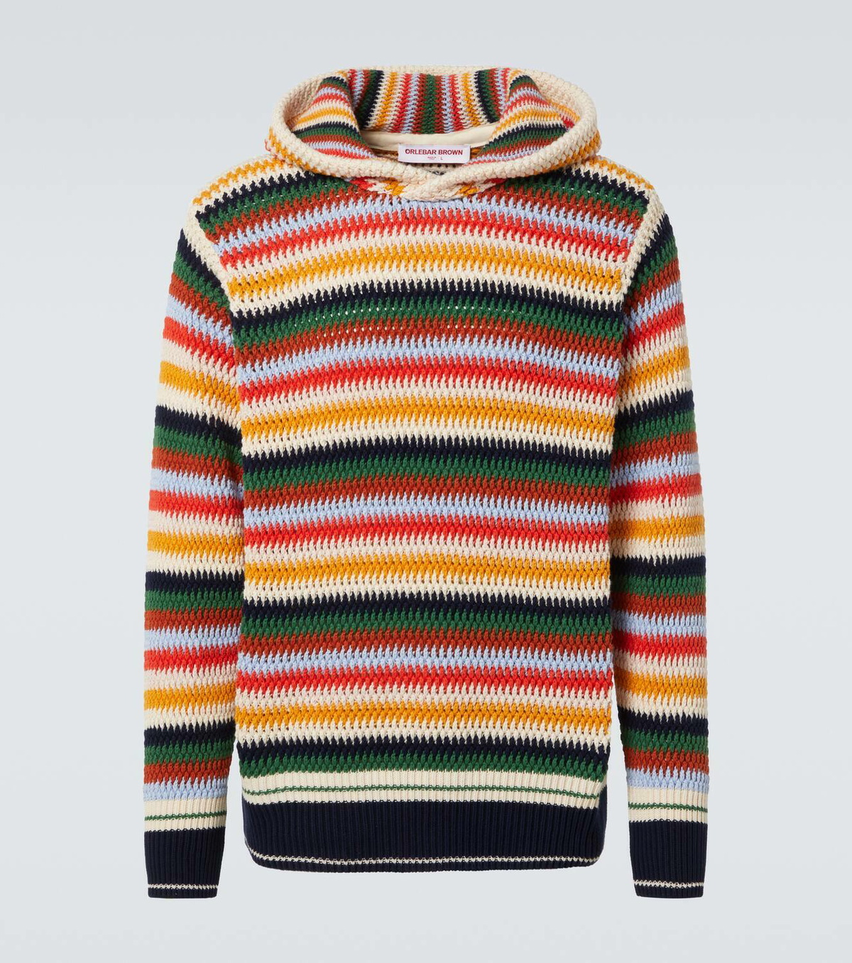 Orlebar Brown Striped cotton hoodie