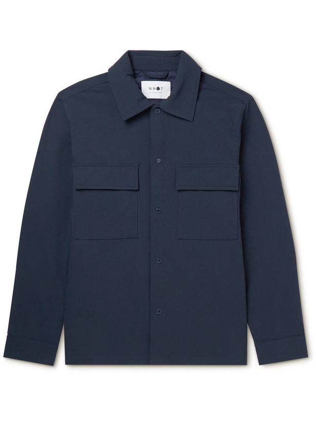 Photo: NN07 - Marlon Recycled Shell Overshirt - Blue