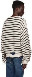 MM6 Maison Margiela Off-White Striped Sweater