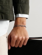 M. Cohen - Percep Two Sterling Silver, Sapphire and Lapis Lazuli Beaded Wrap Bracelet - Blue