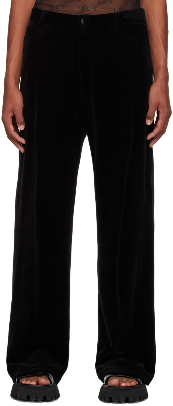 Balenciaga Black Wide Leg Trousers Balenciaga