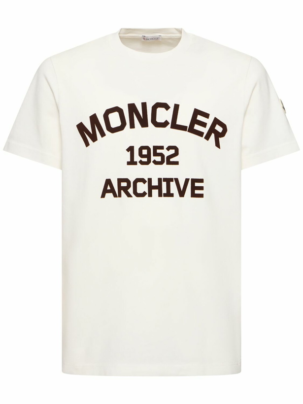 Photo: MONCLER Logo Cotton Jersey T-shirt