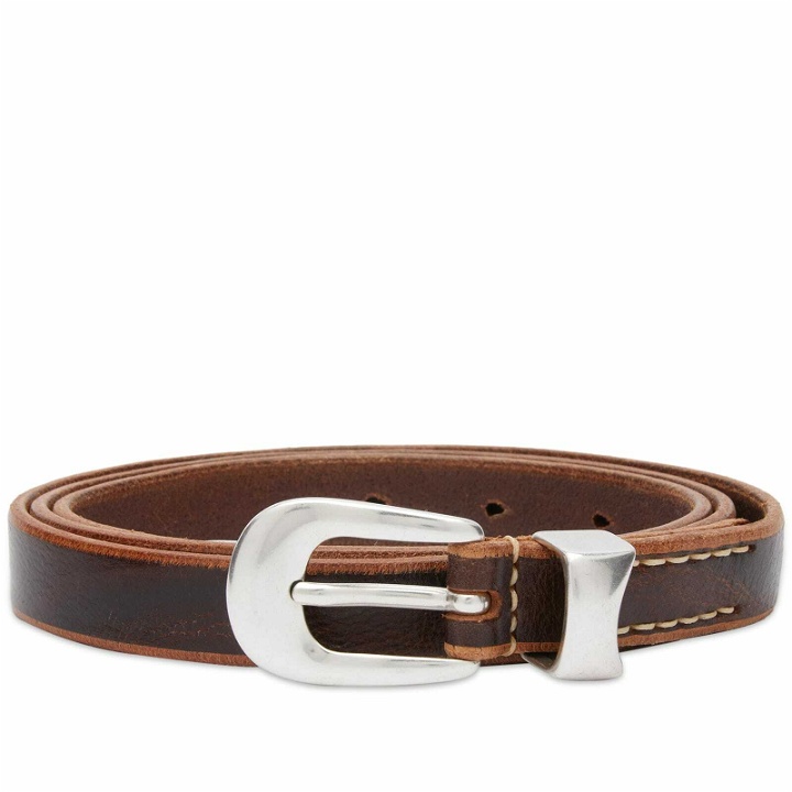 Photo: Our Legacy Men's 2cm Belt in Brown Leather
