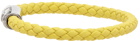 Salvatore Ferragamo Yellow Leather Gancini Bracelet