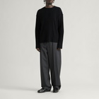 mfpen Men's Round Neck Inverted Stripe Jumper in Black Inverted Ajour Stripe