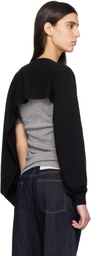 Jil Sander Black Cape One Sleeve Sweater