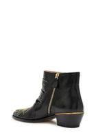 Chloe Susanna 40 Studded Nappa Leather Ankle Boots Black