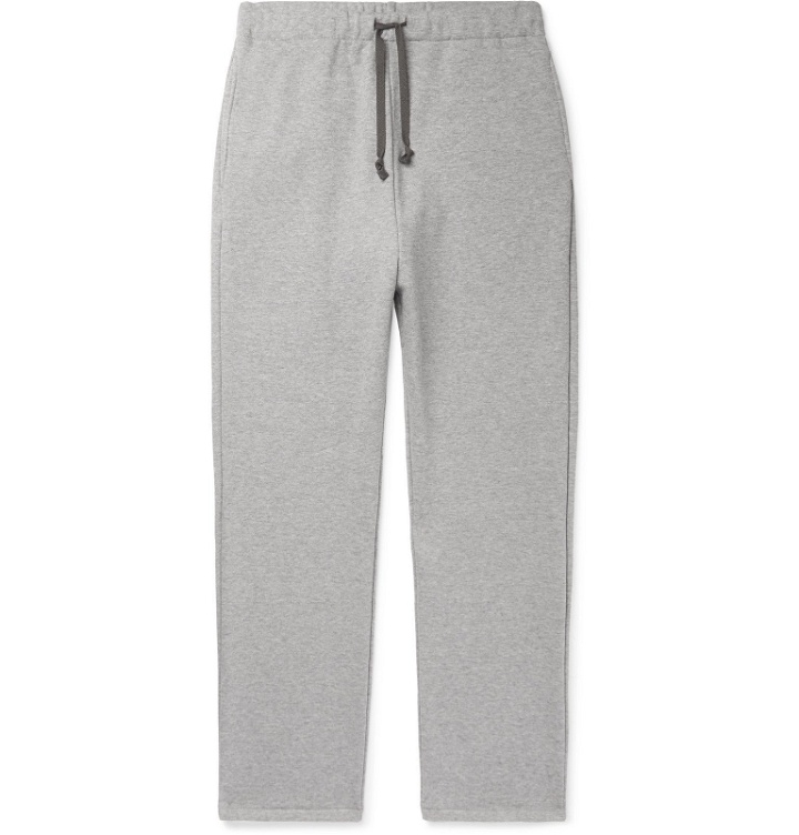 Photo: KAPITAL - Printed Mélange Loopback Cotton-Jersey Sweatpants - Gray
