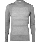 FALKE Ergonomic Sport System - Stretch Virgin Wool-Blend Rollneck T-Shirt - Gray