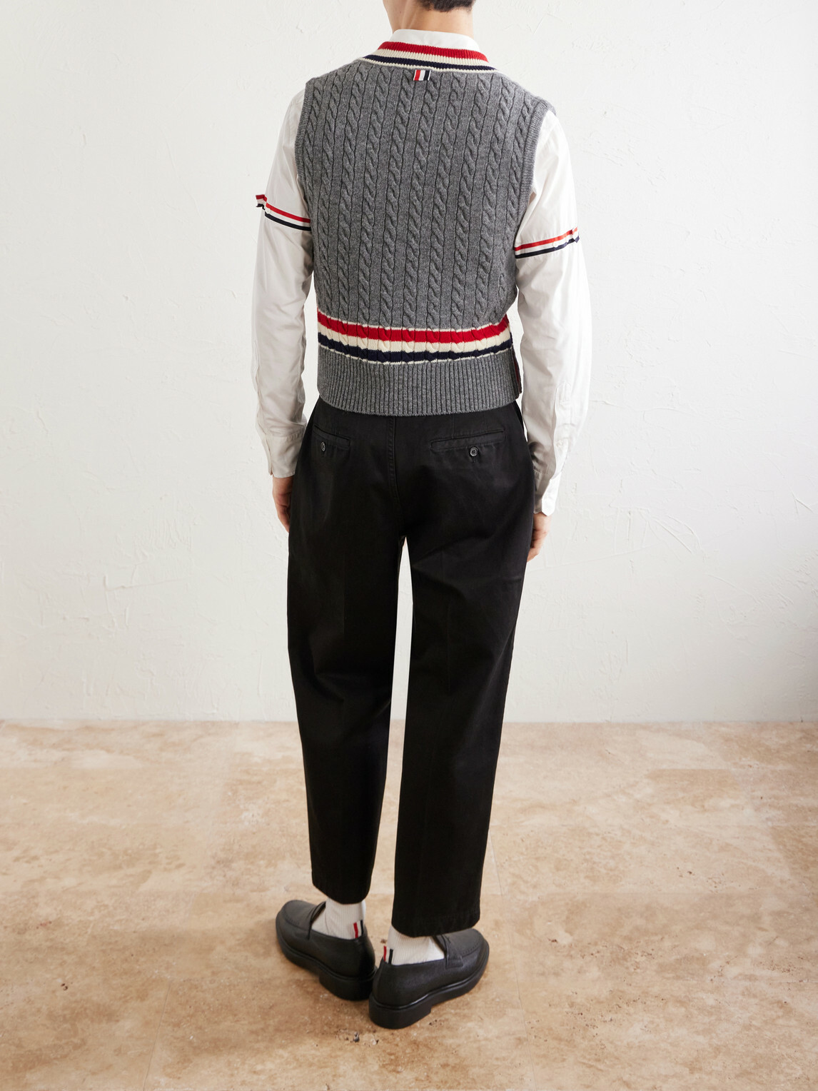 Thom Browne - Cable-Knit Wool Vest - Gray