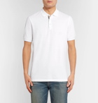 Brunello Cucinelli - Slim-Fit Linen-Trimmed Cotton-Piqué Polo Shirt - Men - White