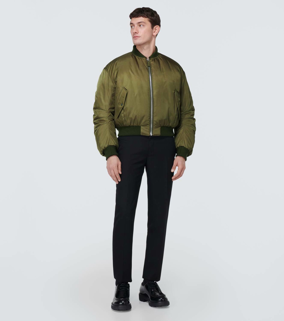 Prada Re-Nylon cropped down bomber jacket Prada