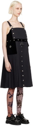 Chopova Lowena Black Finn Kilt Midi Dress