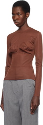 Pushbutton Brown Dummy Shaped Mesh Top