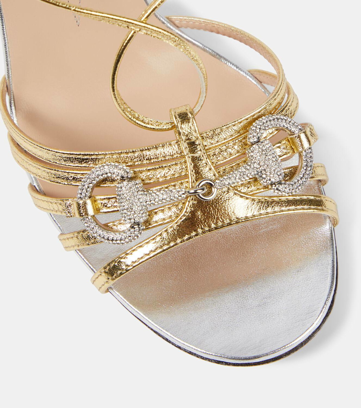 Gucci Horsebit embellished leather sandals Gucci