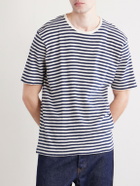 Folk - Striped Slub Cotton-Jersey T-Shirt - Neutrals