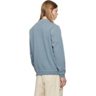 Stone Island Blue 6100034 Malfilé Fleece 'Old' Effect Sweatshirt