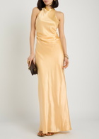Reformation Anaiis Silk Maxi Dress Cream