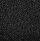 Gucci - Webbing-Trimmed Monogrammed Canvas Baseball Cap - Black