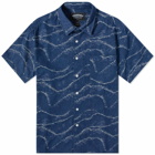 FrizmWORKS Men's Wave Denim Half Shirt in Indigo