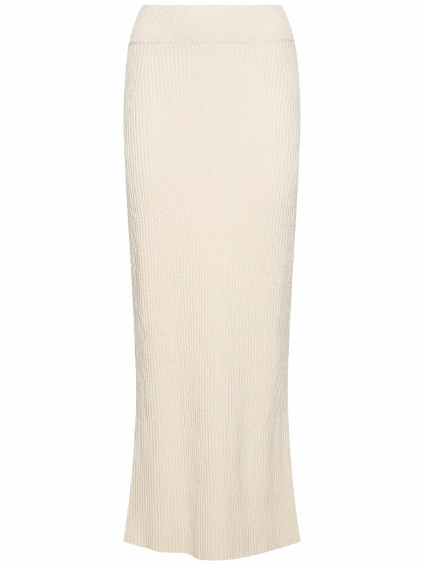Photo: TOTEME Bouclé Knit Cotton Blend Long Skirt