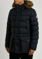 Moncler Clunye Hooded Quilted Nylon Parka Navy