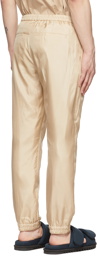 Dries Van Noten Beige Silk & Cotton Trousers