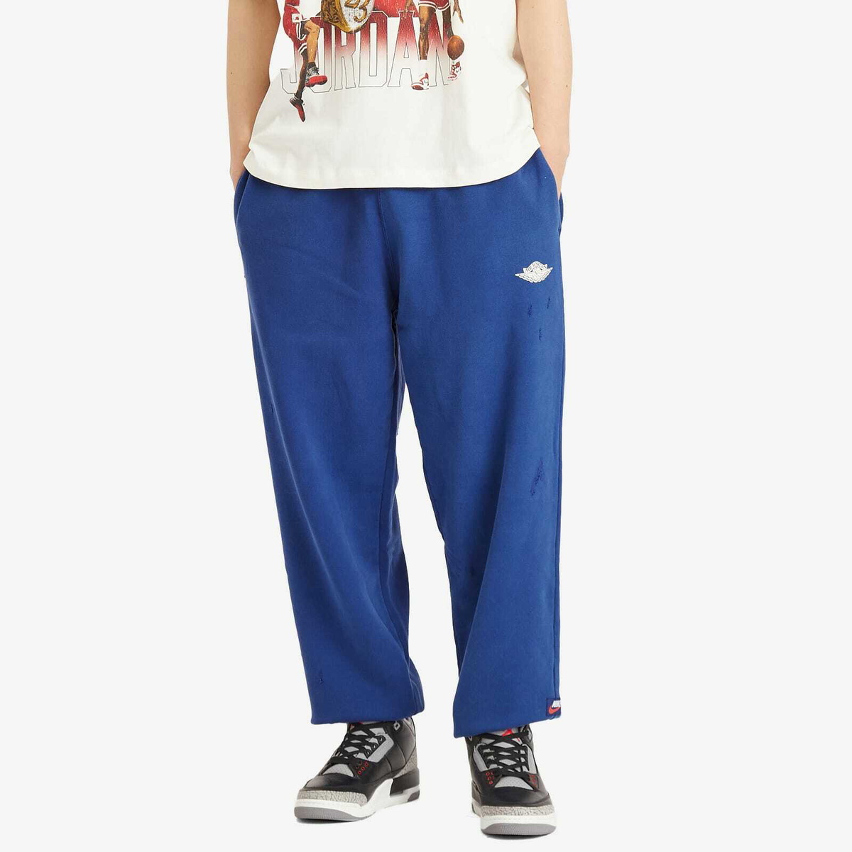 Air Jordan Men's Rair Air Pullover Fleece Pant in Deep Royal