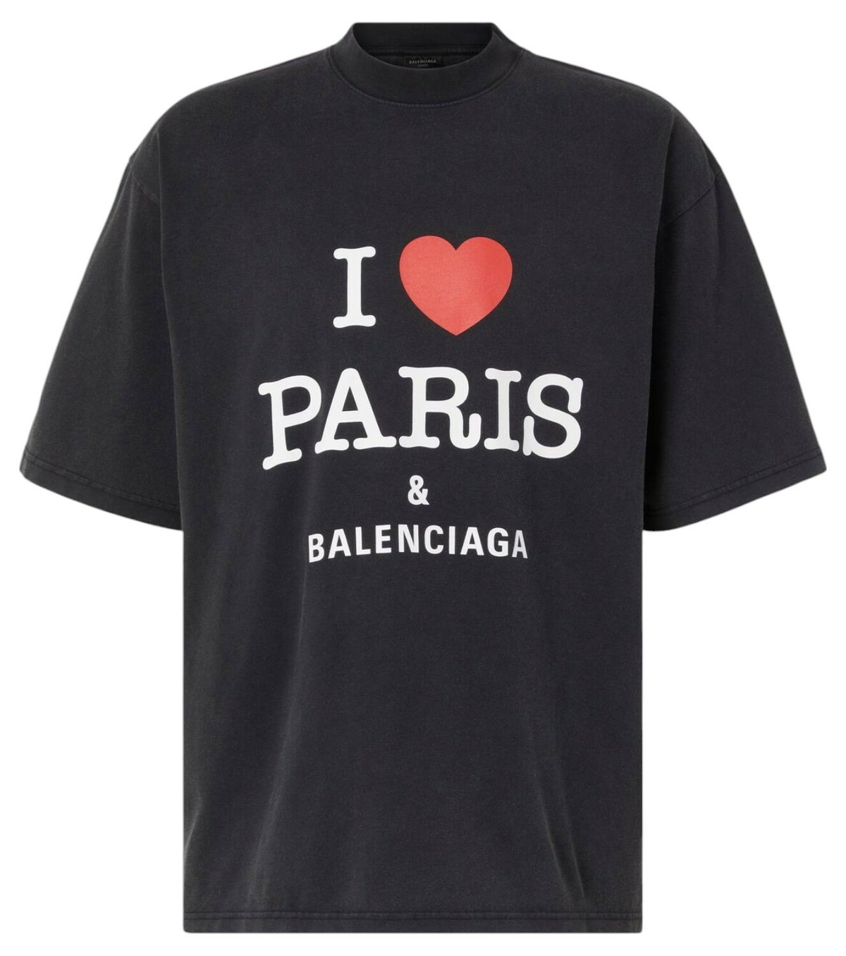 Balenciaga store rhinestone heart shirt