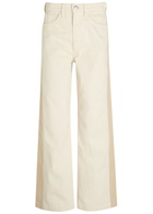 Rag & Bone Logan Panelled Wide-leg Jeans Cream