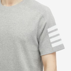 Thom Browne Men's 4-Bar Tonal T-Shirt in Light Grey