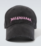 Balenciaga Logo distressed cotton baseball cap